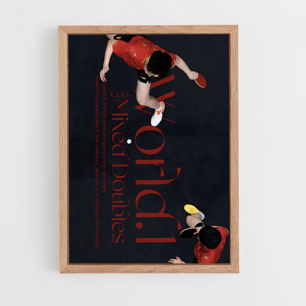 Poster Tennis Ébène – affiche Tennis de table (vue 4)